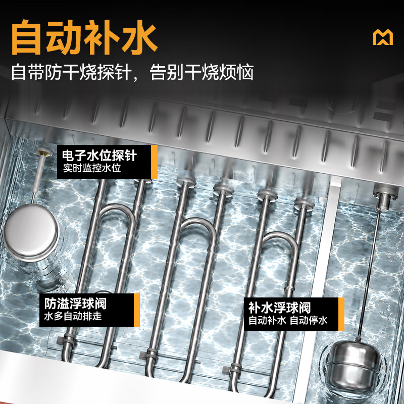 麦大厨4盘商用蒸饭柜智能防干烧自动补水小型食堂包子铺蒸饭车