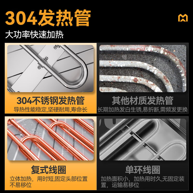 麦大厨6盘蒸饭车定时免看管上置开关防水防触电餐饮蒸箱